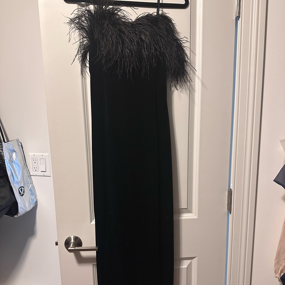 Vintage Alex Evenings Feather Dress